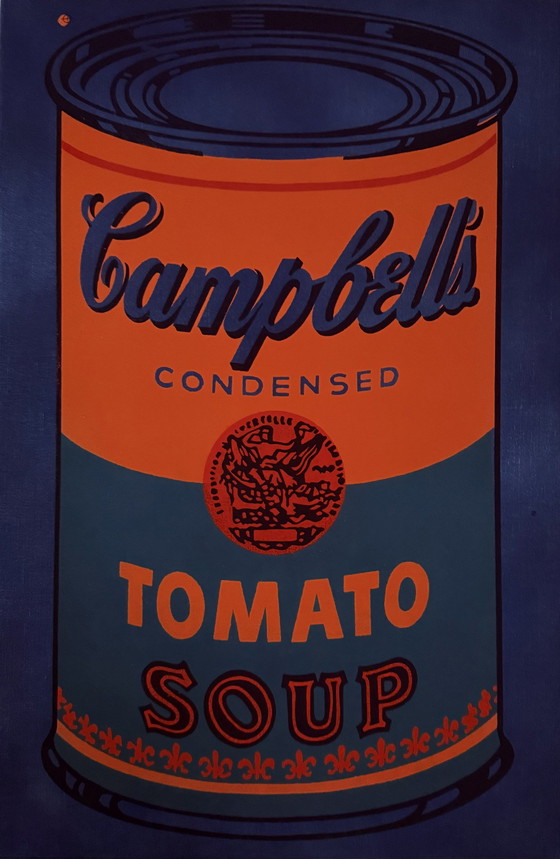 Image 1 of Andy Warhol : "Coloured Campbell'S Soup Can, 1965 (Blue & Orange)".