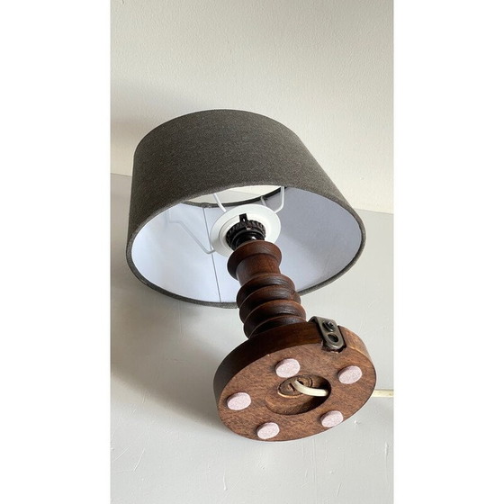 Image 1 of Lampe géométrique en bois massif, 1960