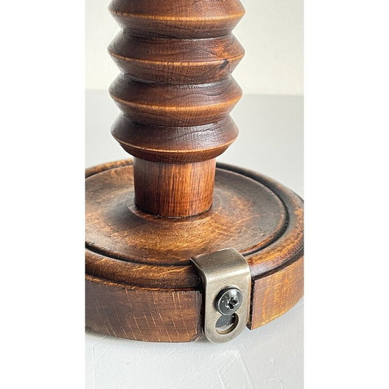 Image 1 of Lampe géométrique en bois massif, 1960