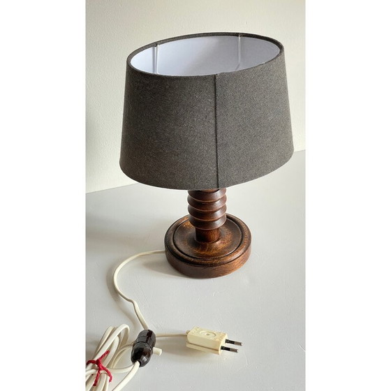 Image 1 of Lampe géométrique en bois massif, 1960