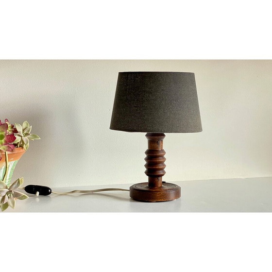 Image 1 of Lampe géométrique en bois massif, 1960