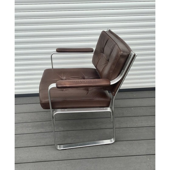 Image 1 of Fauteuil en cuir vintage Mondo de Karl Erik Ekselius