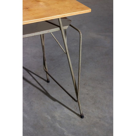 Image 1 of Table à écrire vintage en bois et métal par Willy Van Der Meeren, 1950