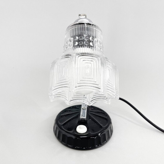 Image 1 of Lampe de table vintage en métal et céramique, Tchécoslovaquie 1960