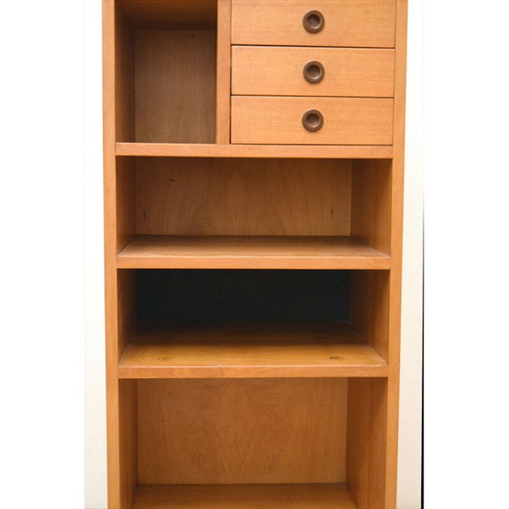 Image 1 of Etagère vintage italienne en bois et verre, années 1950