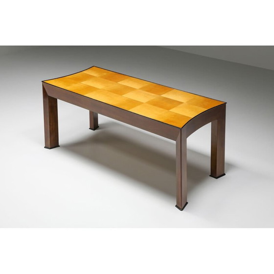 Image 1 of Table de salle à manger concave Vintage Art Deco, 1970