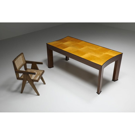 Image 1 of Table de salle à manger concave Vintage Art Deco, 1970