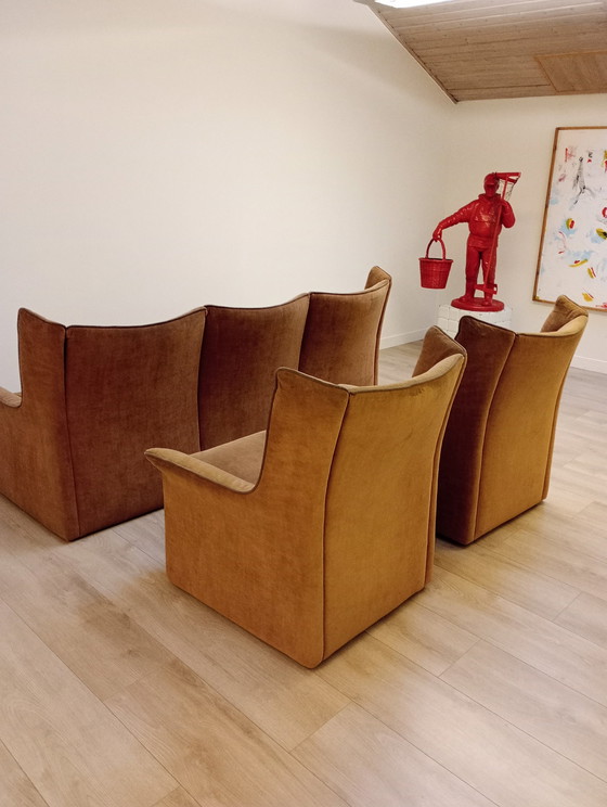 Image 1 of Canapé vintage 3 places, 2 fauteuils 1 place. Kauffeld