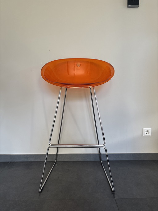 Pedrali 906 Gliss Orange Barstools Set Of 4