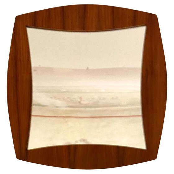 Image 1 of 1X Miroir carré en bois de rose, Italie, 1960