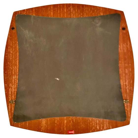 Image 1 of 1X Miroir carré en bois de rose, Italie, 1960