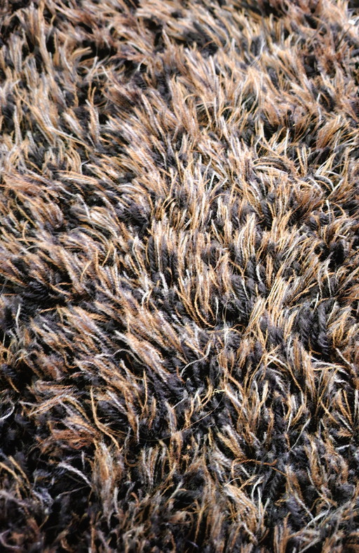 Tapis 240X415, marron 100% laine.