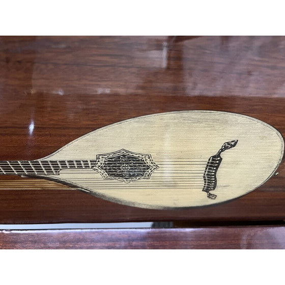 Image 1 of Paravent vintage en placage d'acajou, 1950