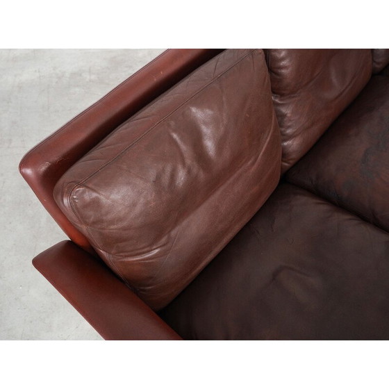 Image 1 of Canapé vintage en cuir marron par Hans Olsen pour CS Møbler, 1960s