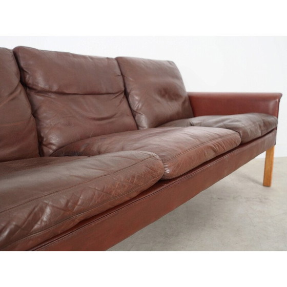 Image 1 of Canapé vintage en cuir marron par Hans Olsen pour CS Møbler, 1960s