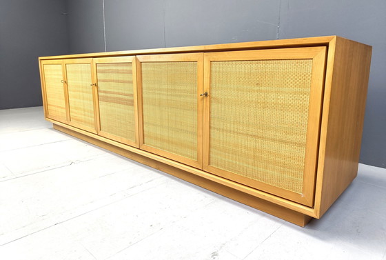 Image 1 of Buffet scandinave en rotin, 1970S