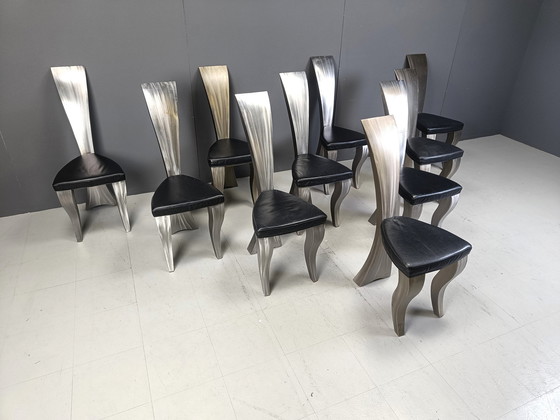 Image 1 of Ensemble de 10 chaises de salle à manger par Hans Kopla, 1990S