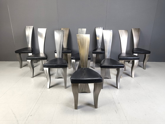 Image 1 of Ensemble de 10 chaises de salle à manger par Hans Kopla, 1990S