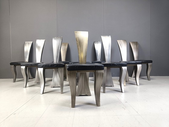 Image 1 of Ensemble de 10 chaises de salle à manger par Hans Kopla, 1990S