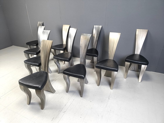 Image 1 of Ensemble de 10 chaises de salle à manger par Hans Kopla, 1990S