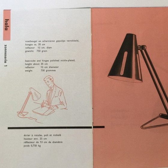 Image 1 of Lampe de table vintage par H.Th.JA Busquet pour Hala Zeist, 1950s
