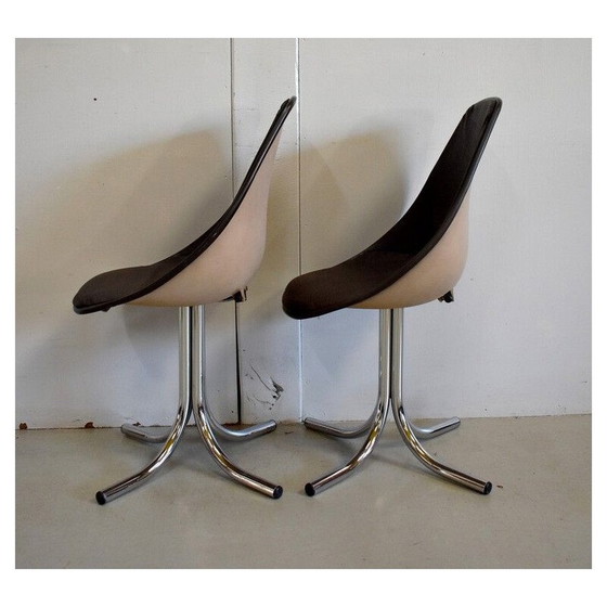 Image 1 of Paire de chaises vintage en métal chromé de Charles et Ray Eames, 1960