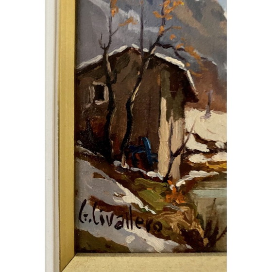 Image 1 of Paire de peintures vintage de Giovanni Civallero