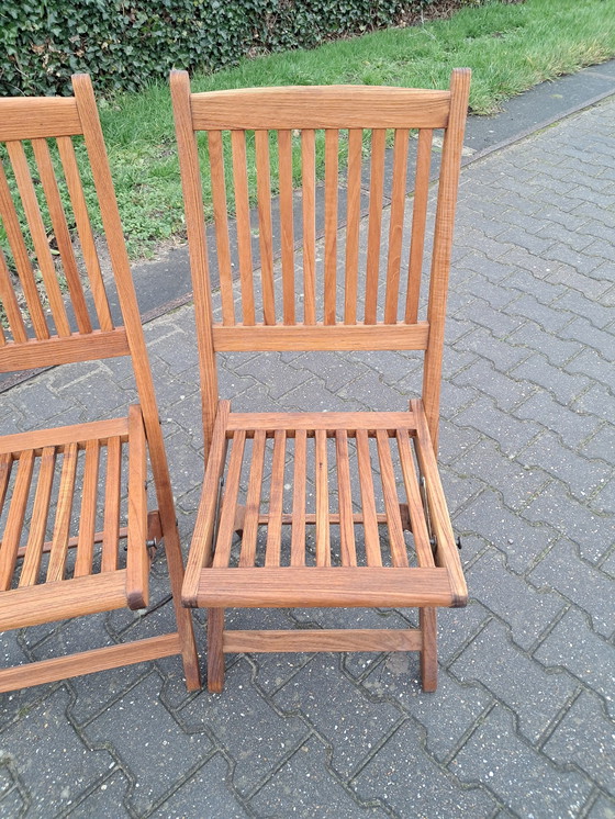 Image 1 of 2 chaises pliantes Teak & Garden
