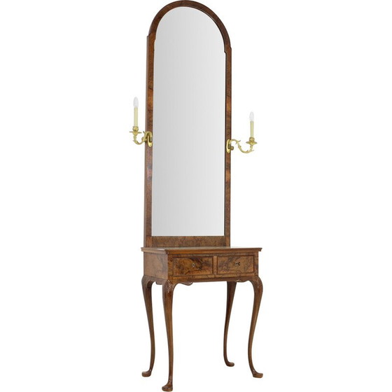 Image 1 of Miroir vintage avec console, Tchécoslovaquie, années 1920