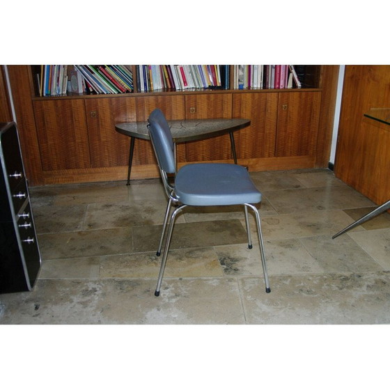 Image 1 of Chaise de ski et chrome vintage 1950s