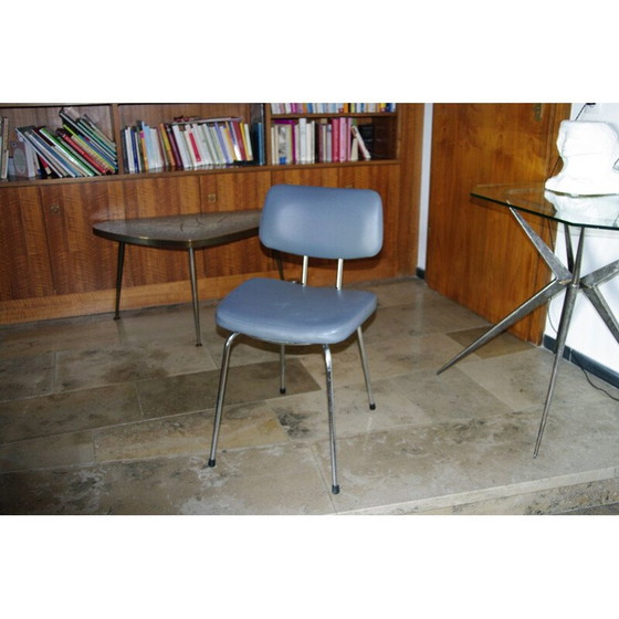 Image 1 of Chaise de ski et chrome vintage 1950s