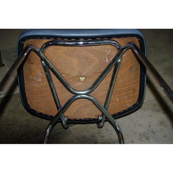 Image 1 of Chaise de ski et chrome vintage 1950s