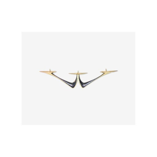 Chandelier vintage en laiton par Klaus Ullrich pour Faber et Schumacher, 1950