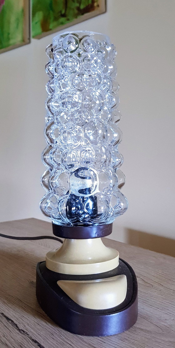 Image 1 of Lampe de table en verre à bulles de style Helena Tynell