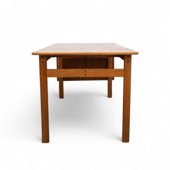 Image 1 of Mid Century Solid Wood Dining Table By Karel Vyčítal For Dřevotvar Jablonné