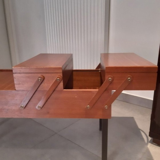 Image 1 of Meuble D'Appoint Vintage - Travailleuse Scandinave - Meuble De Rangement - Ancien