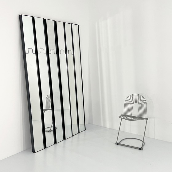 Image 1 of Ensemble de 6 miroirs et porte-manteaux Gronda par Luciano Bertoncini pour Elco, 1970S