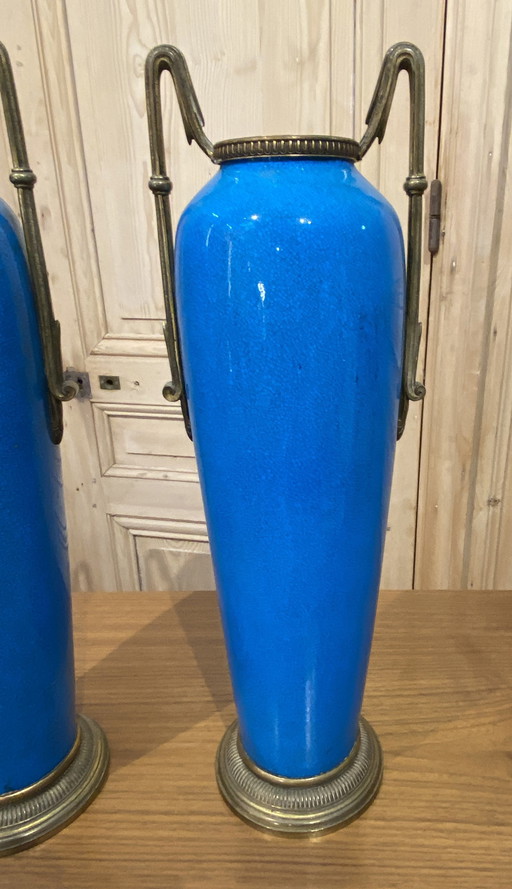 2x Vases De Sévres En Céramique