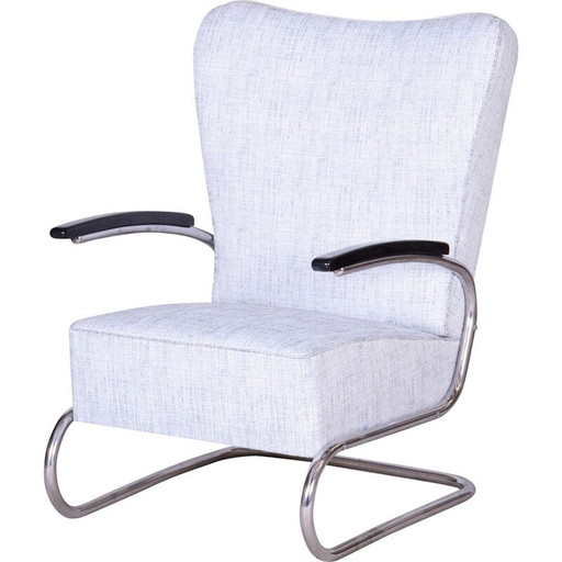 Fauteuil Bauhaus vintage en acier chromé pour Kovona, Allemagne 1930