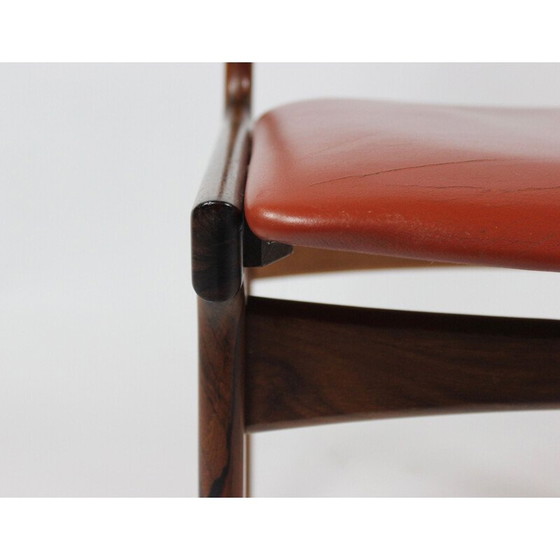 Image 1 of Ensemble de 6 chaises de salle à manger en bois de rose, design danois, années 1960