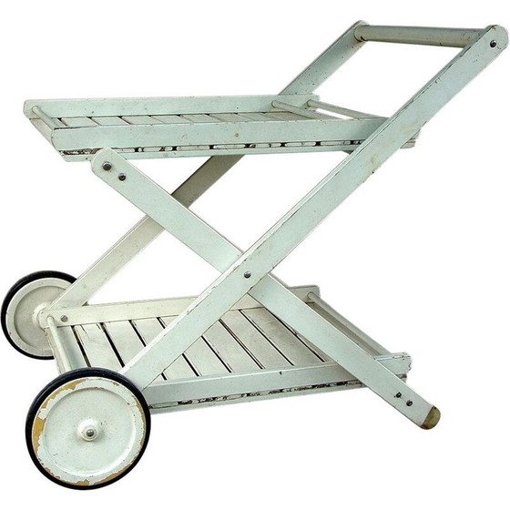 Image 1 of Chariot de bar vintage en bois par Reguitti Brescia, Italie 1960