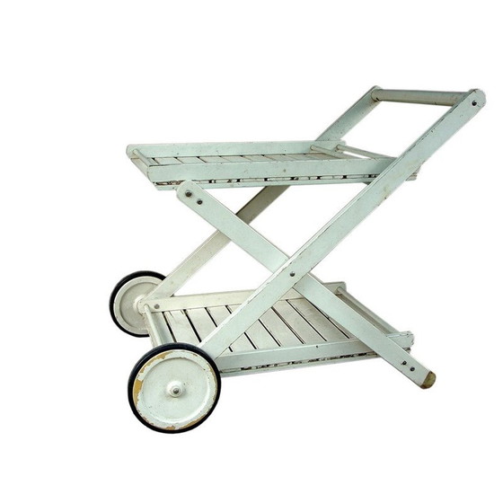 Image 1 of Chariot de bar vintage en bois par Reguitti Brescia, Italie 1960