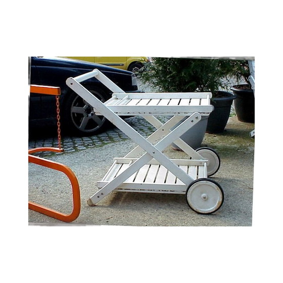 Image 1 of Chariot de bar vintage en bois par Reguitti Brescia, Italie 1960