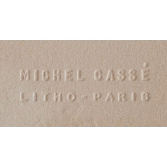 Image 1 of Lithographie vintage "Personnages surréalistes" par Jules Perahim, 1740