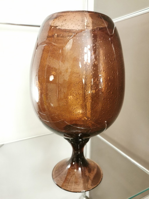 Grande Coupe "De Mariage" En Verre De Biot De 40Cm