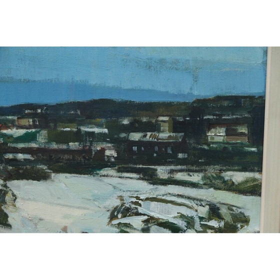 Image 1 of Peinture à l'huile sur toile moderne vintage par Gunnar Herman Berglund, Suède 1960