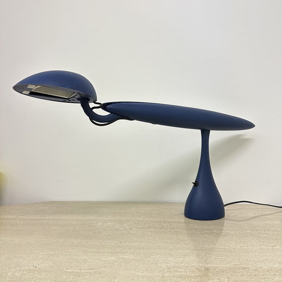 Image 1 of Lampe postmoderne bleu héron par Isao Hosoe pour Luxo, 1980's