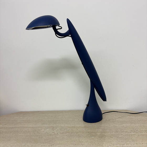 Image 1 of Lampe postmoderne bleu héron par Isao Hosoe pour Luxo, 1980's