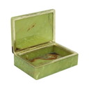Boîte à bijoux vintage en marbre vert