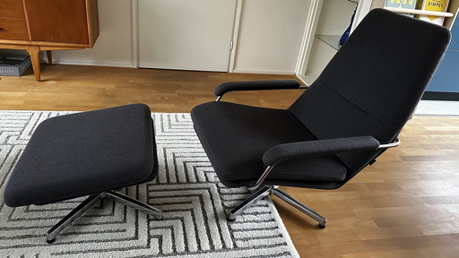 Fauteuil Gelderland 400 avec revêtement en tissu Hocker